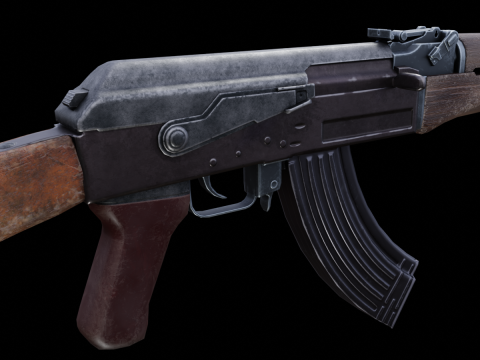 Old AK 47 Model 3D