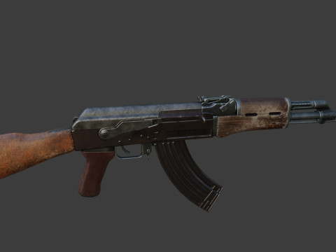 Old AK 47 Model 3D