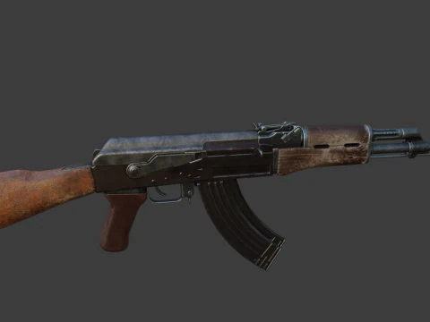 Old AK 47 3D Model