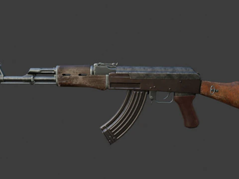 Old AK 47 3D Model