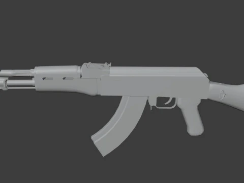 Old AK 47 3D Model