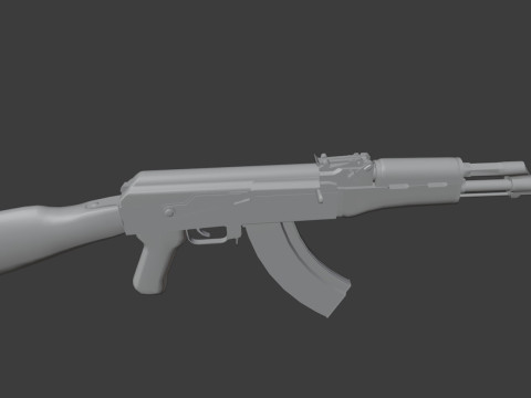 Old AK 47 Model 3D
