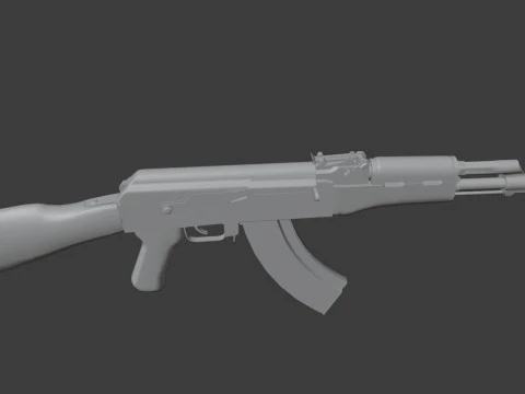 Old AK 47 3D Model