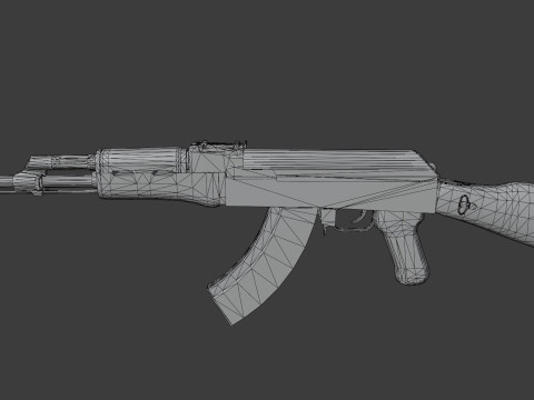 Old AK 47 Model 3D