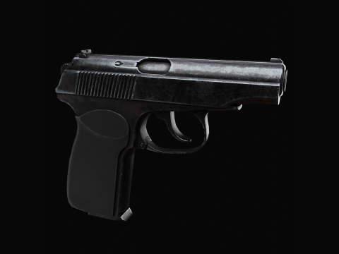 Old worn out Makarov Pistol 3D Model