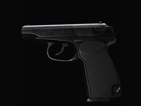 Old worn out Makarov Pistol 3D Model