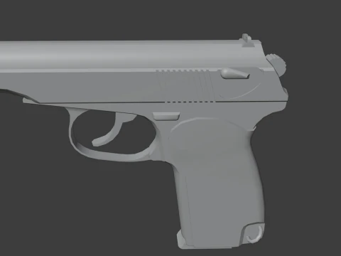 Vecchia pistola Makarov usurata Modello 3D