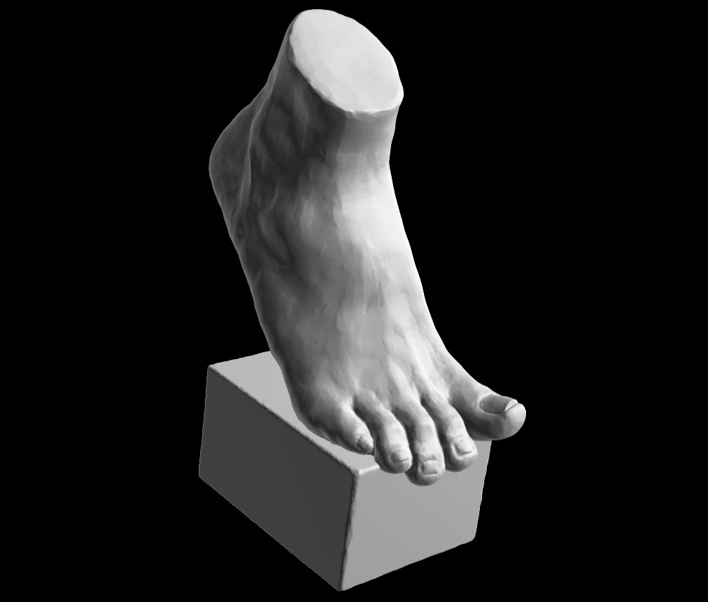 Foot Sculpture 3D Model .c4d .max .obj .3ds .fbx .stl .blend 