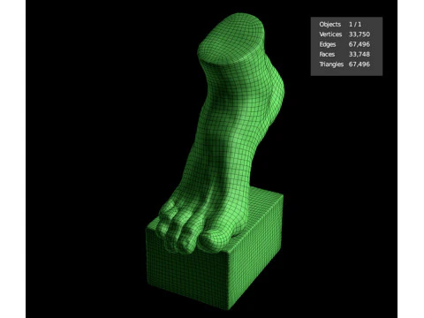 Foot Sculpture 3D Model
