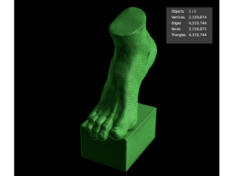 Foot Sculpture 3D Model