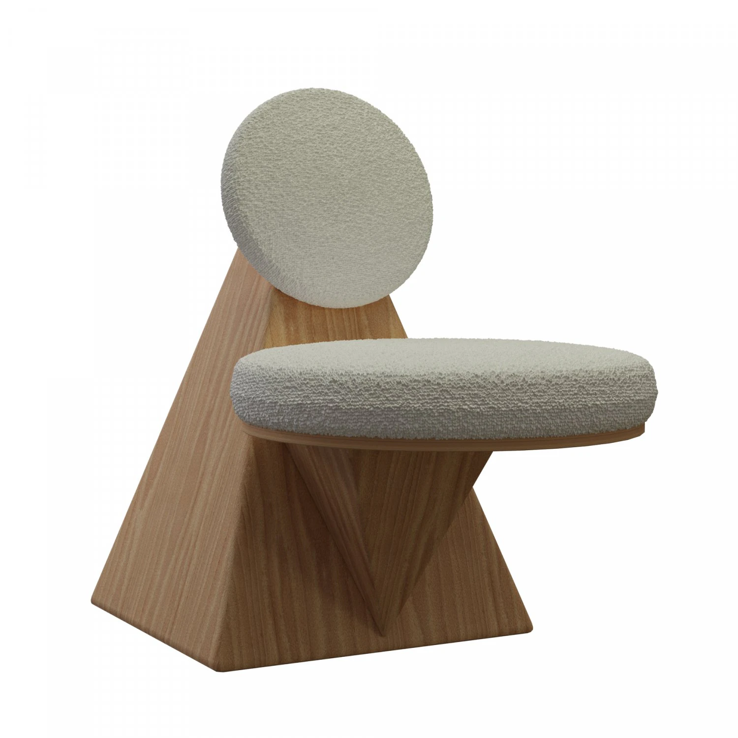Pyramid Chair wooden chair 3D Model .c4d .max .obj .3ds .fbx .stl .blend 