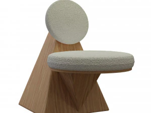 ピラミッドチェア木製椅子 3Dモデル