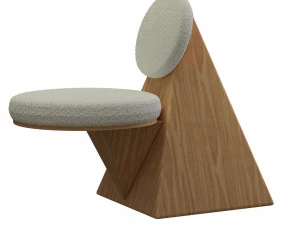 Pyramid Chair wooden chair 3D Model