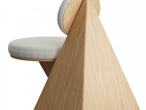Pyramid Chair wooden chair Modelo 3D