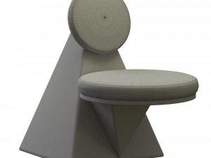 Pyramid Chair wooden chair 3D Model