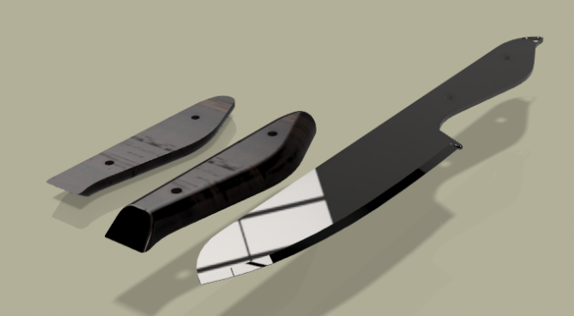 Knife 3D Модель .c4d .max .obj .3ds .fbx .stl .blend 