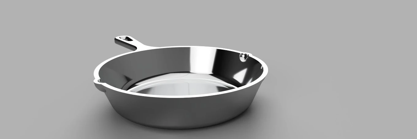 Frying Pan 3D Model .c4d .max .obj .3ds .fbx .stl .blend 