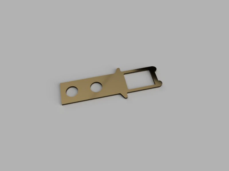 CNC Door Key 3D Model .c4d .max .obj .3ds .fbx .stl .blend