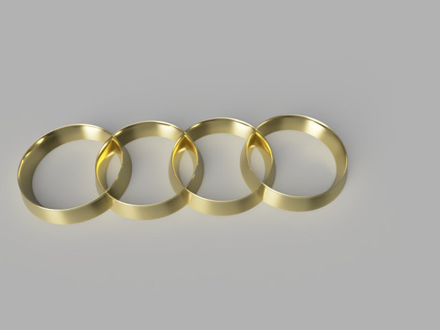 Audii Logo 3D Model .c4d .max .obj .3ds .fbx .stl .blend 