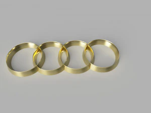 Audi Logo Modelo 3D