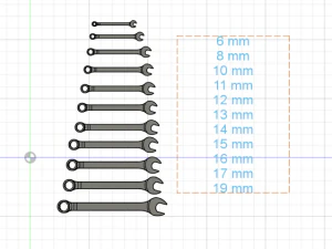 Wrench Set 3D Model