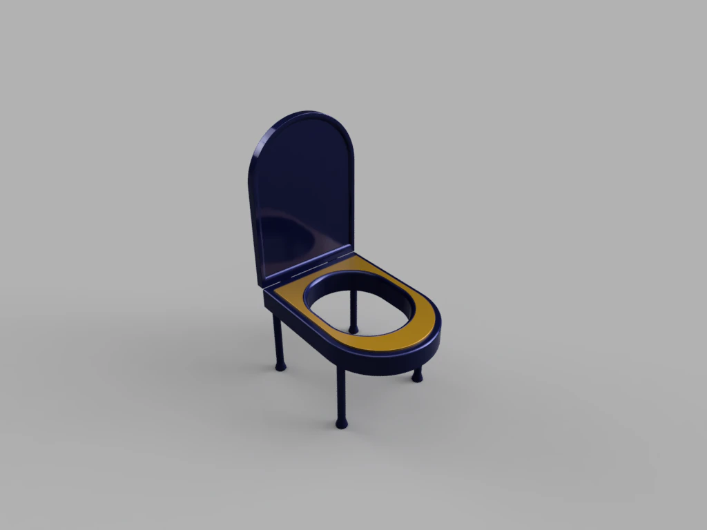 Portable Toilet 3D Model .c4d .max .obj .3ds .fbx .stl .blend 