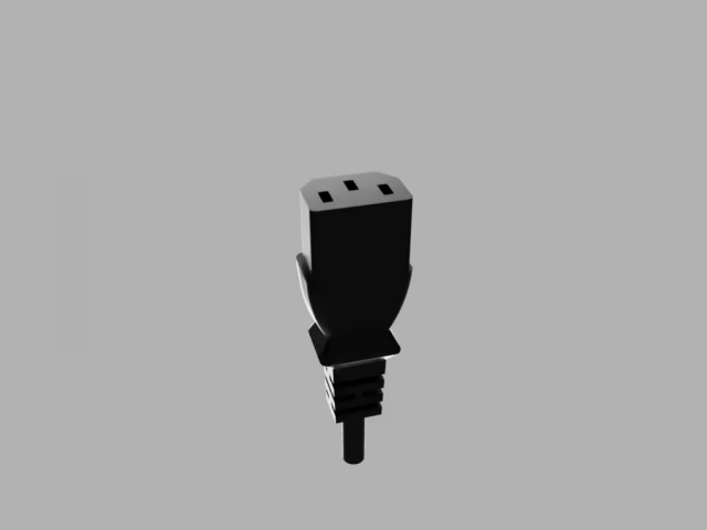 Power Plug 3D Model .c4d .max .obj .3ds .fbx .stl .blend