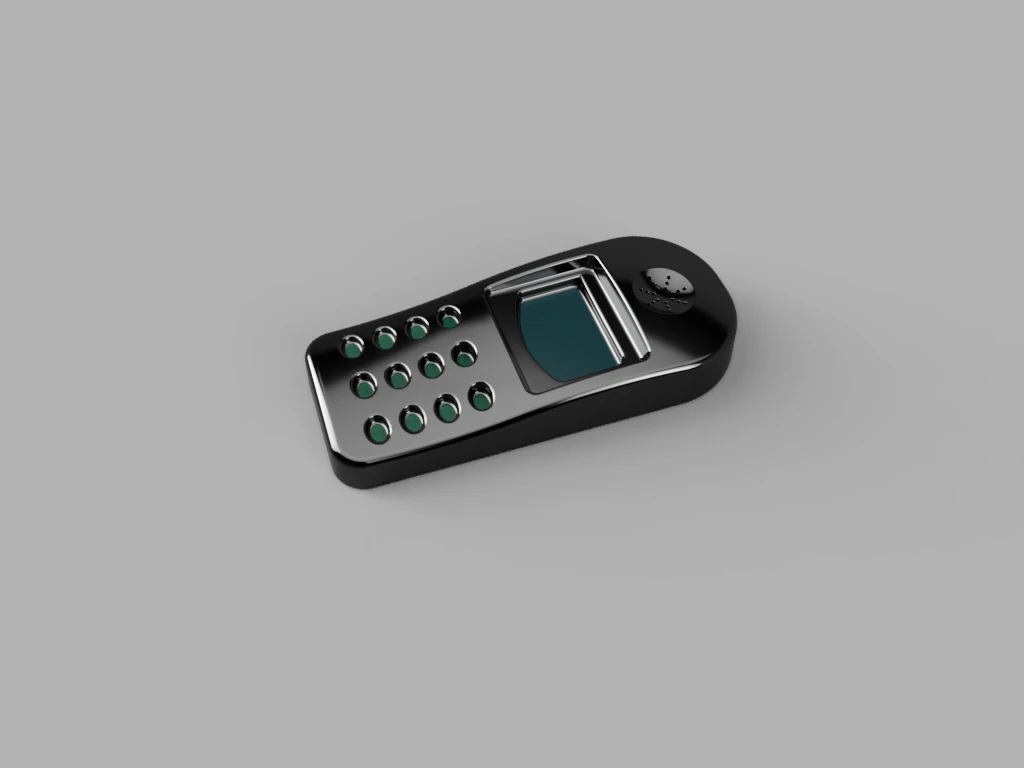 Retro Phone 3D Model .c4d .max .obj .3ds .fbx .stl .blend