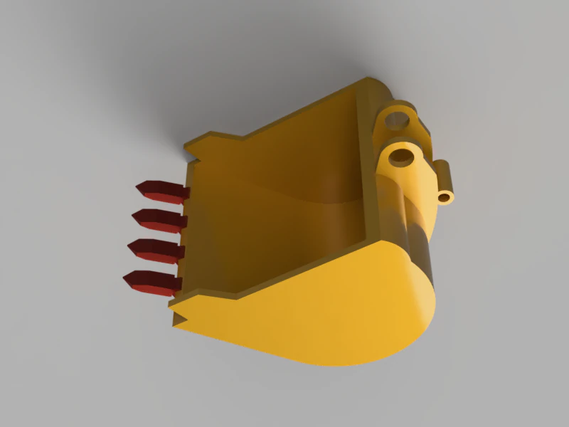 Excavator Bucket 3D Model .c4d .max .obj .3ds .fbx .stl .blend 
