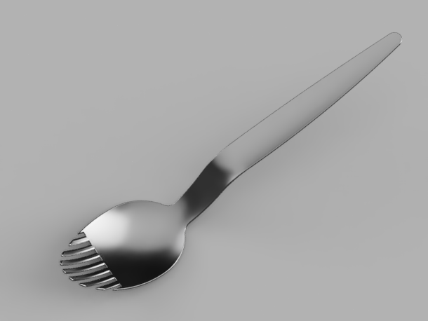 ForkSpoon 3D Модель .c4d .max .obj .3ds .fbx .stl .blend 