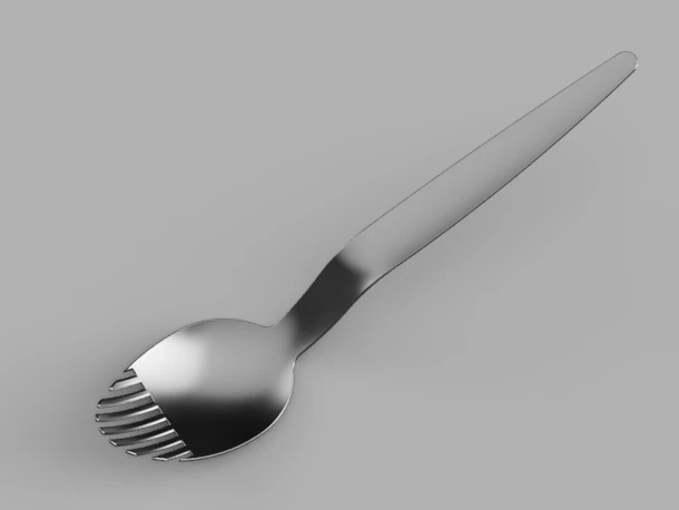 ForkSpoon 3D Model .c4d .max .obj .3ds .fbx .stl .blend 
