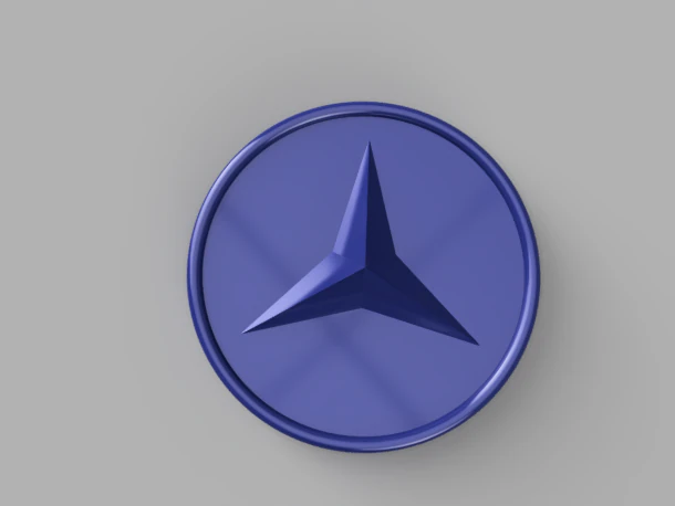 Mercedes Logo 3D Model .c4d .max .obj .3ds .fbx .stl .blend 