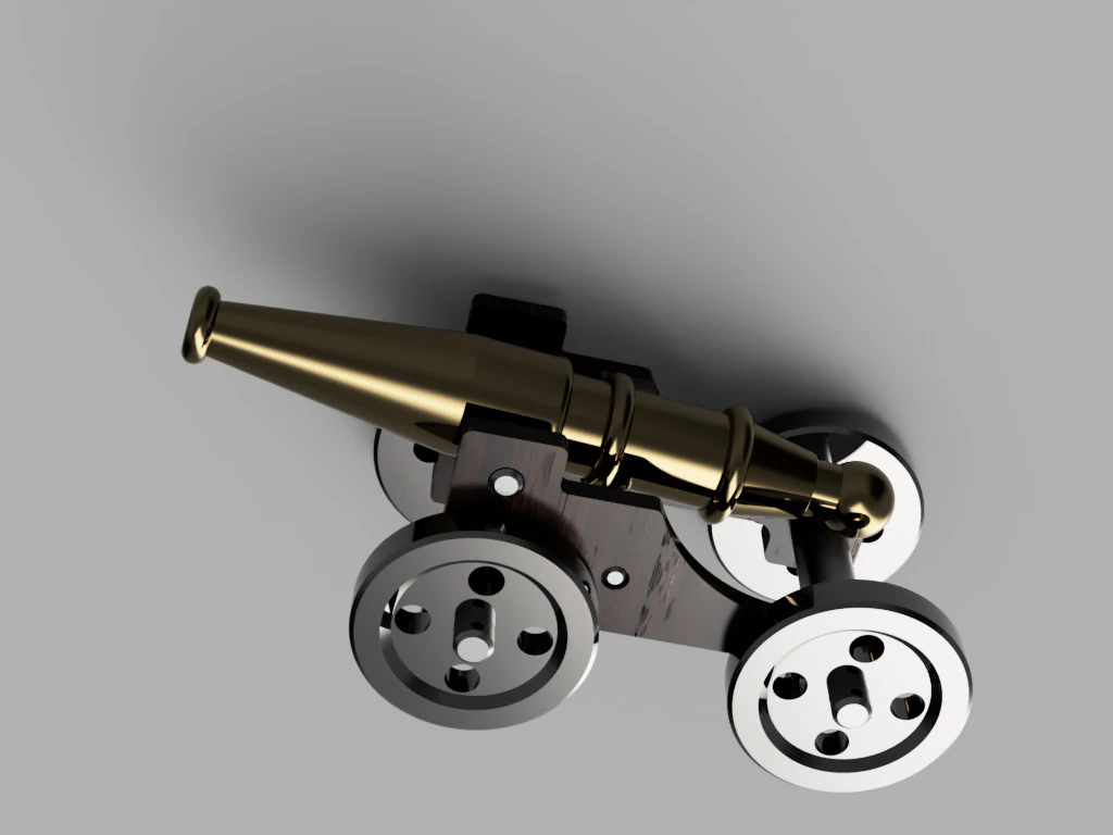 Cannon 3D Model .c4d .max .obj .3ds .fbx .stl .blend 
