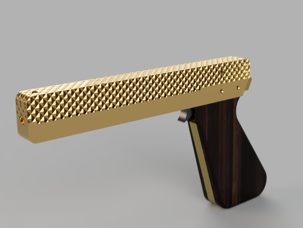 Pistol 3D Model .c4d .max .obj .3ds .fbx .stl .blend 