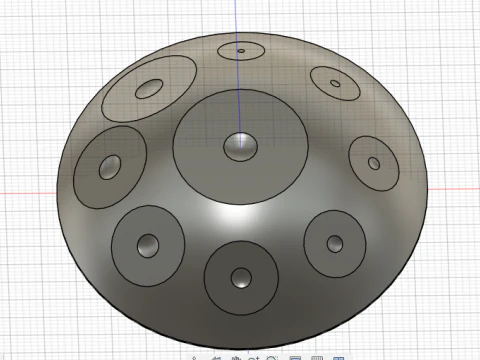 Handpan Modello 3D