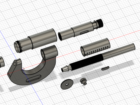 Micrometer 3D Model