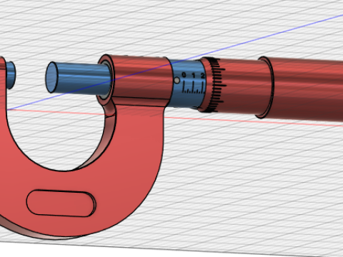 Micrometer 3D Model