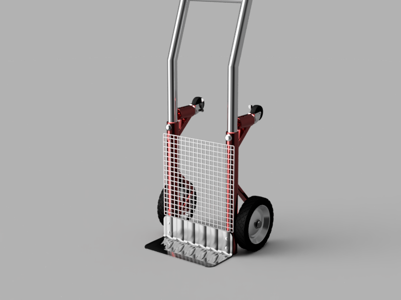 Hand Truck 3D Model .c4d .max .obj .3ds .fbx .stl .blend 