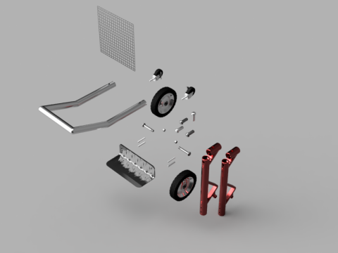 Hand Truck 3D Model