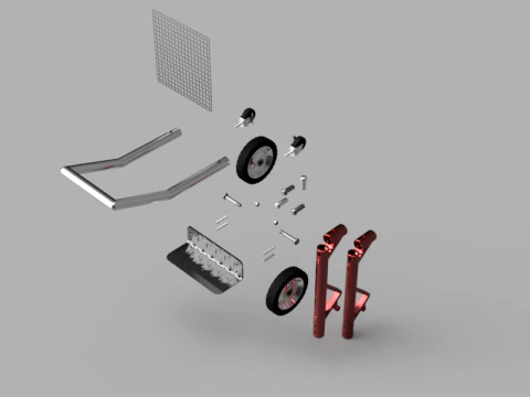 Hand Truck 3D Model