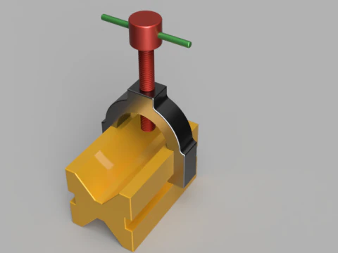 V型块夹 3D 模型