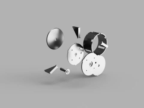 R&uuml;cklaufsperre f&uuml;r CNC-Drehmaschinen 3D Modell