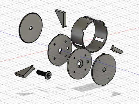 R&uuml;cklaufsperre f&uuml;r CNC-Drehmaschinen 3D Modell