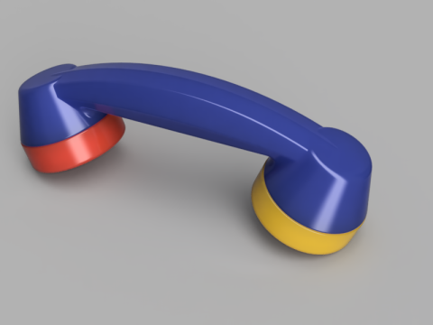 Retro Telephone Handset Modelo 3D