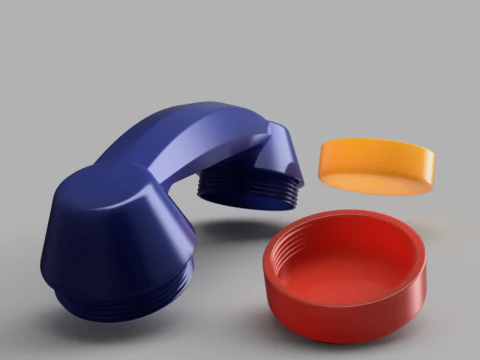 Retro Telephone Handset 3D Model