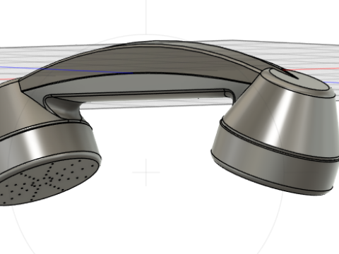 Retro Telephone Handset Model 3D