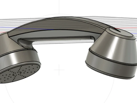 Retro Telephone Handset 3D Model