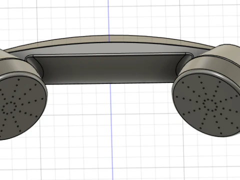 Retro Telephone Handset 3D Model