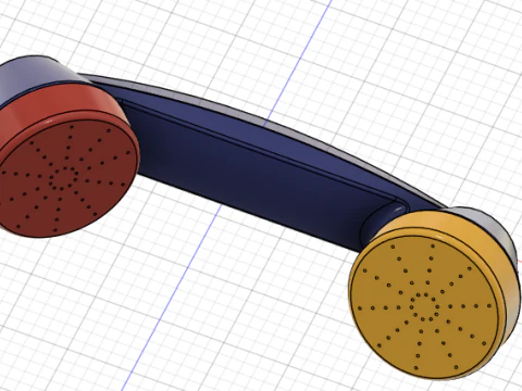 Retro Telephone Handset 3D Model