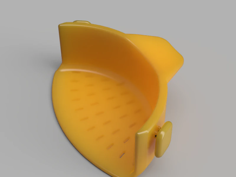 Clip-On Pasta Strainer 3D Model .c4d .max .obj .3ds .fbx .stl .blend 